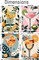 4 Pack Paint by Numbers Kit for Adults with Framed, Easy Paint by Number Kits On Canvas with Wooden Easel, Adults Painting by Numbers for Beginner Home Decor 8x12inch